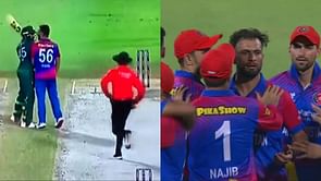 [Watch] Pakistan's Asif Ali teases a bat attack on Afghanistan's Fareed Malik in a heated exchange during Asia Cup 2022 match