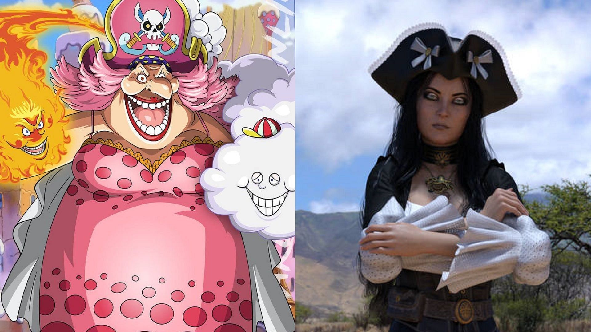 Charlotte Linlin and Charlotte Badger (Image via Toei Animation, One Piece, and Wikipedia)