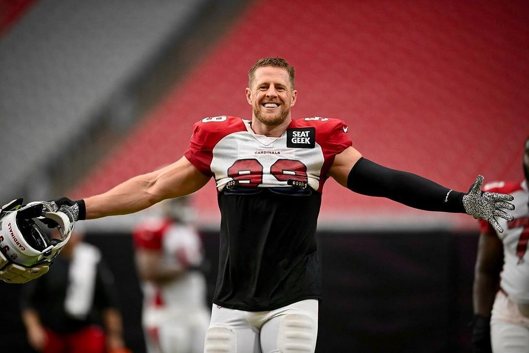JJ Watt spends a lot of time warming up and loosening up, regardless of the workout