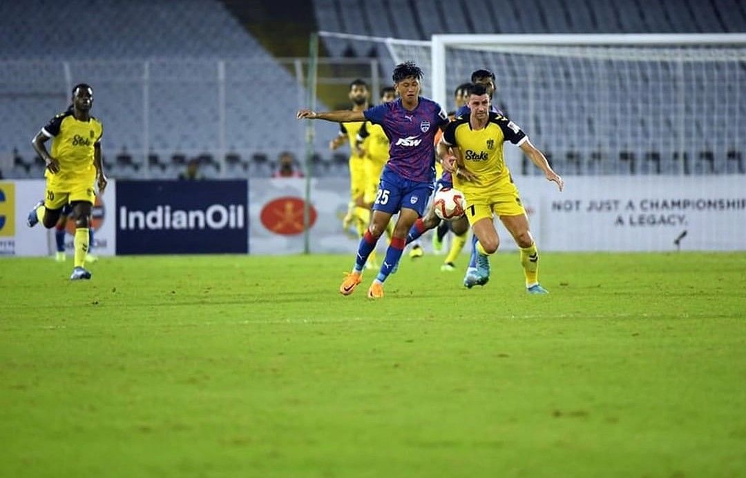 Bengaluru FC were tested against Hyderabad FC in the 2022 Durand Cup semifinal (Image Courtesy: Durand Cup Instagram)