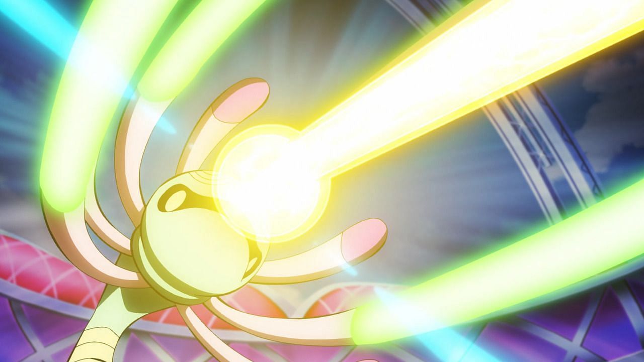 Cradily using Meteor Beam in the anime (Image via The Pokemon Company)