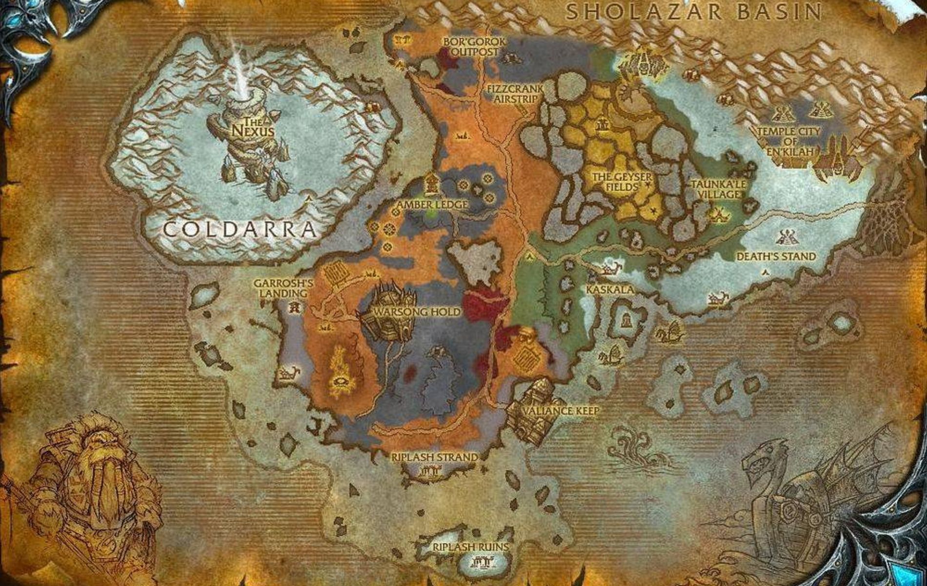 The Borean Tundra is a vast region to explore that also nests the Warsong clans of the Orcs (Image via Blizzard Entertainment)