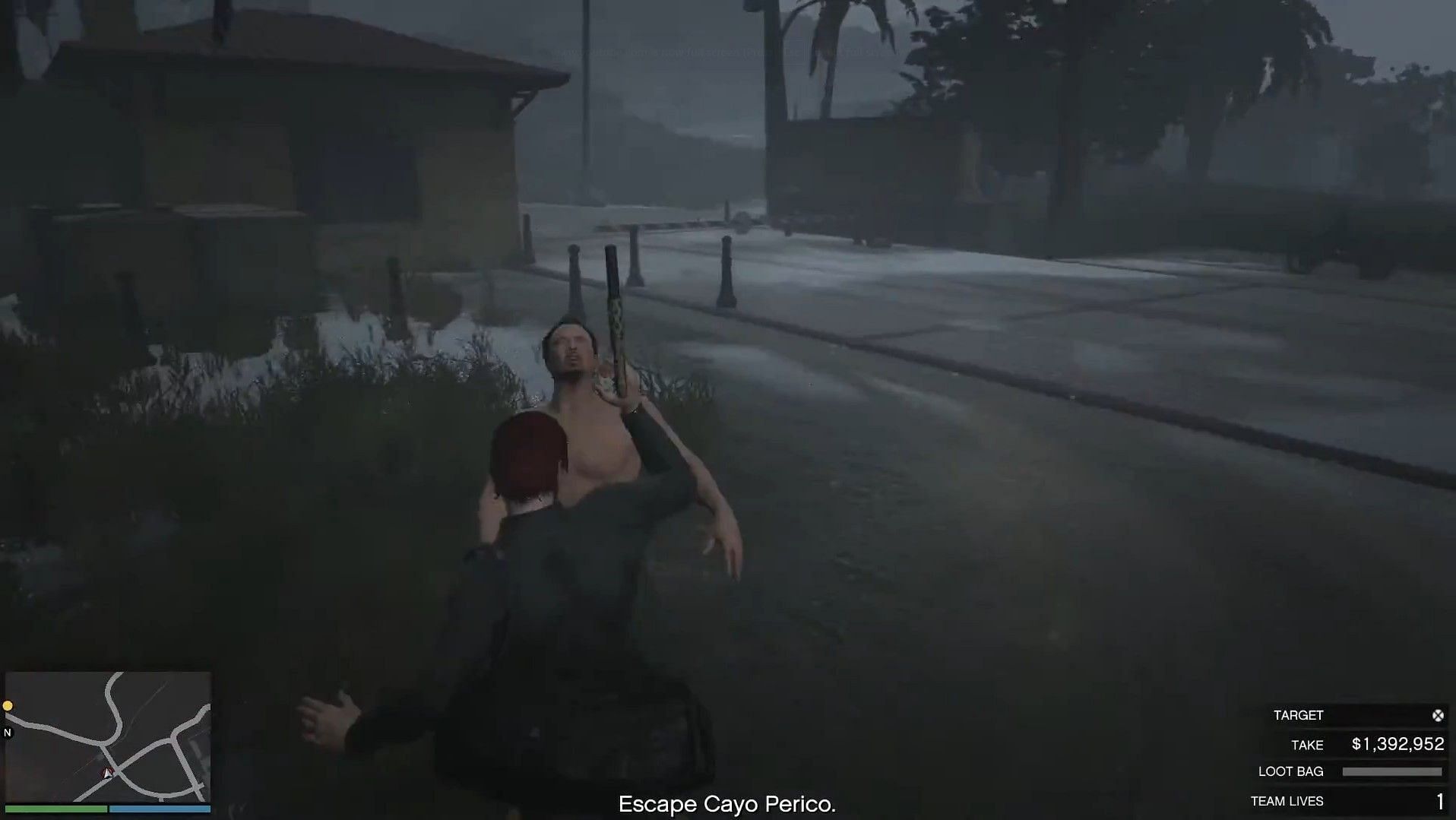 An example of an enemy getting quickly eliminated by a pistol whip (Image via Thick Man (YouTube))