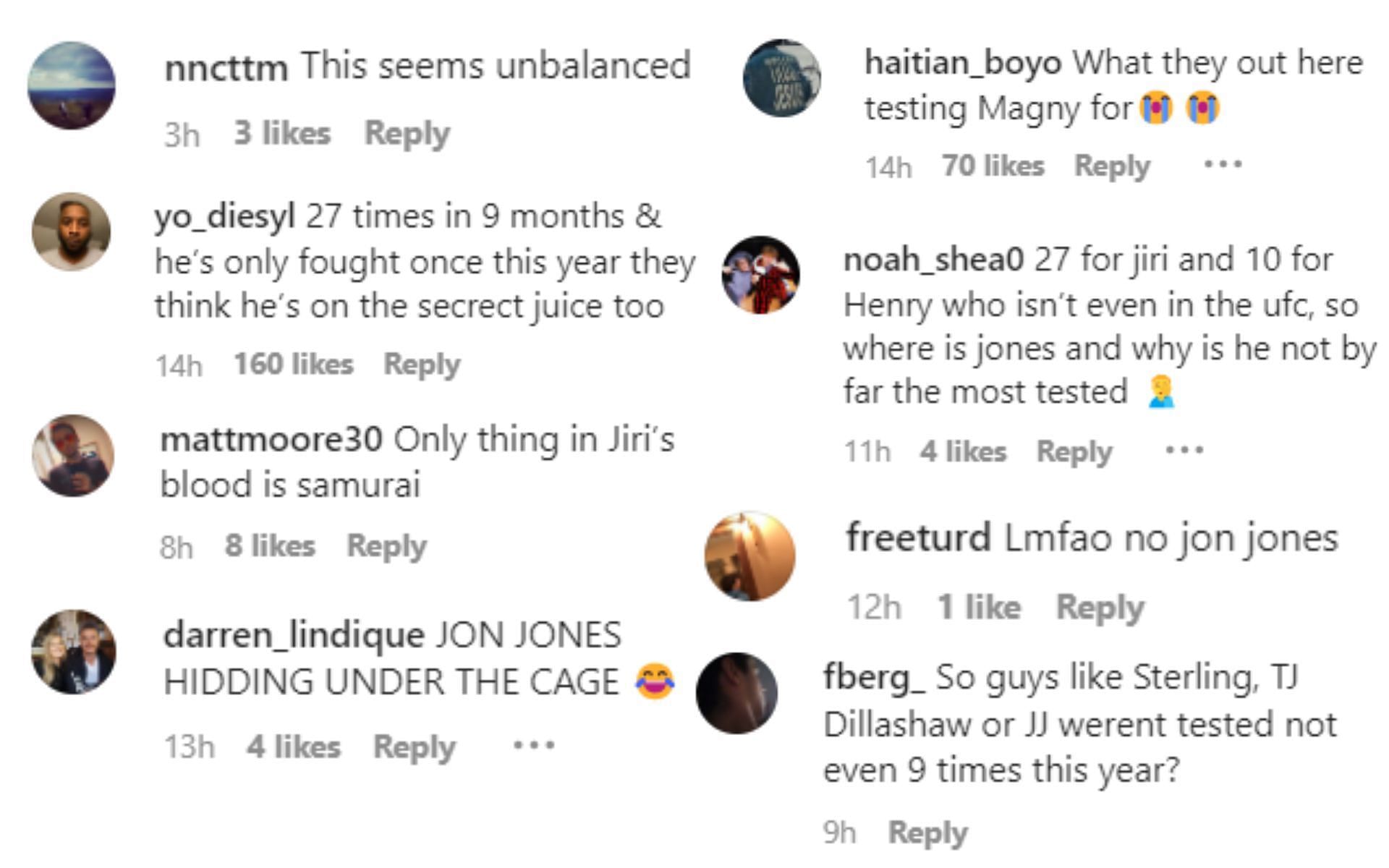 Comments by fans on recent USADA update