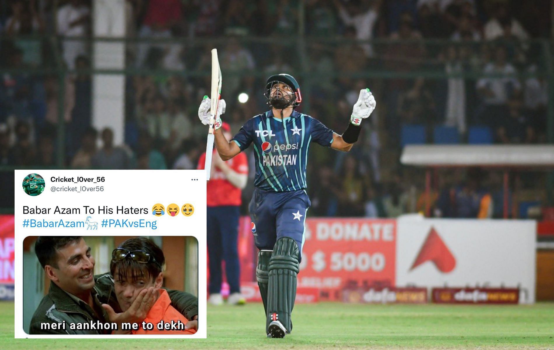 Babar Azam was exceptional with the bat on Thursday. (Pics: Twitter)