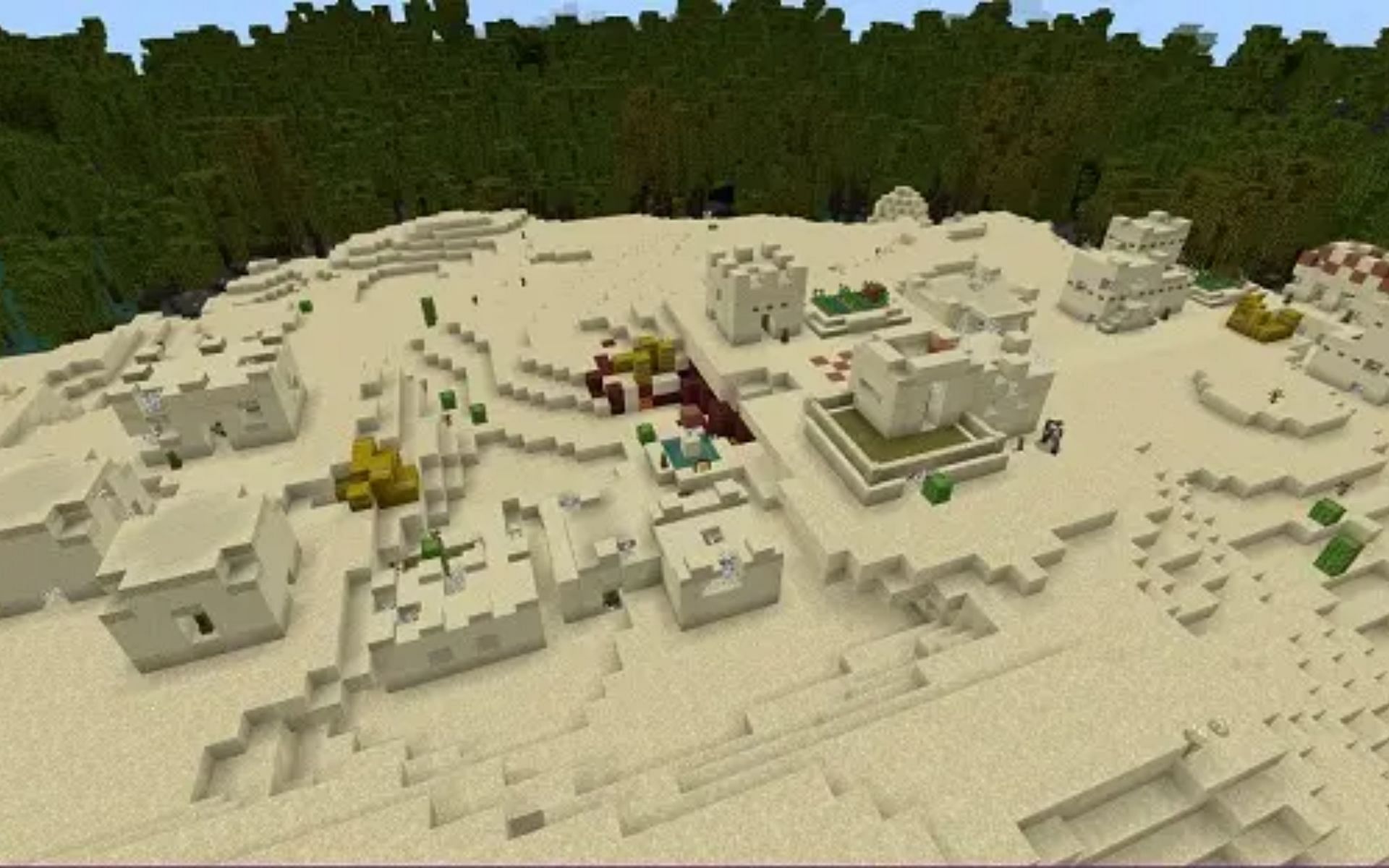 The village seed around a mangrove biome (Image by Minecraft)