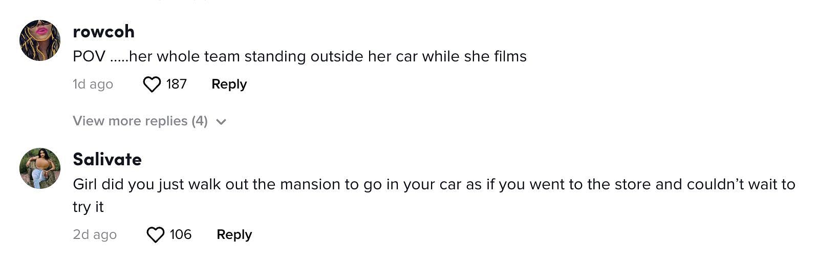 Netizens troll Kylie for walking to the car to film the video, instead of shooting it in her million dollar mansion. (Image via TikTok)