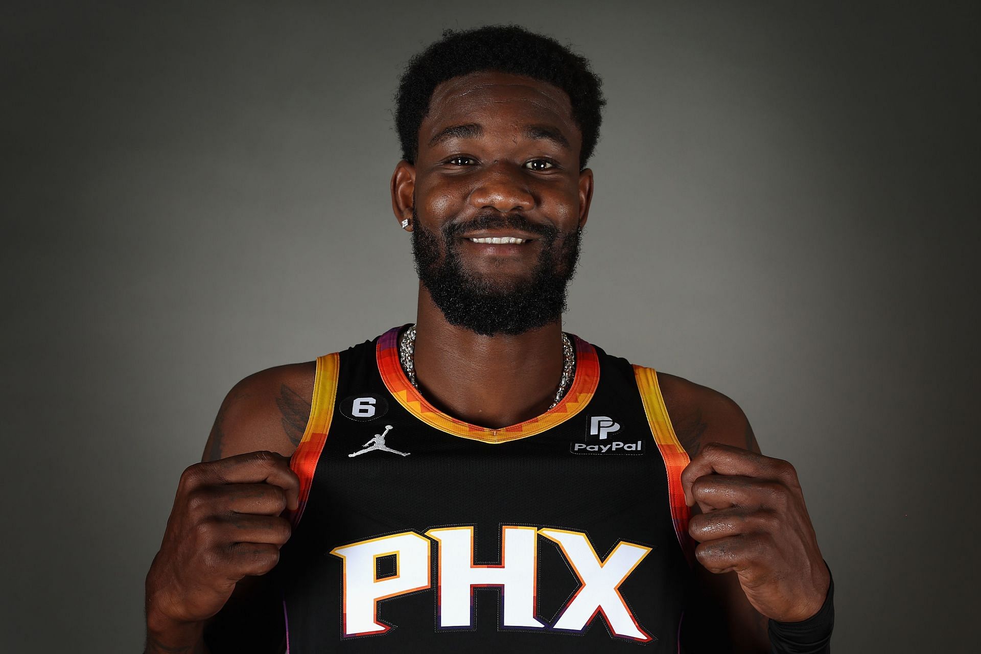 Deandre Ayton at Phoenix Suns Media Day