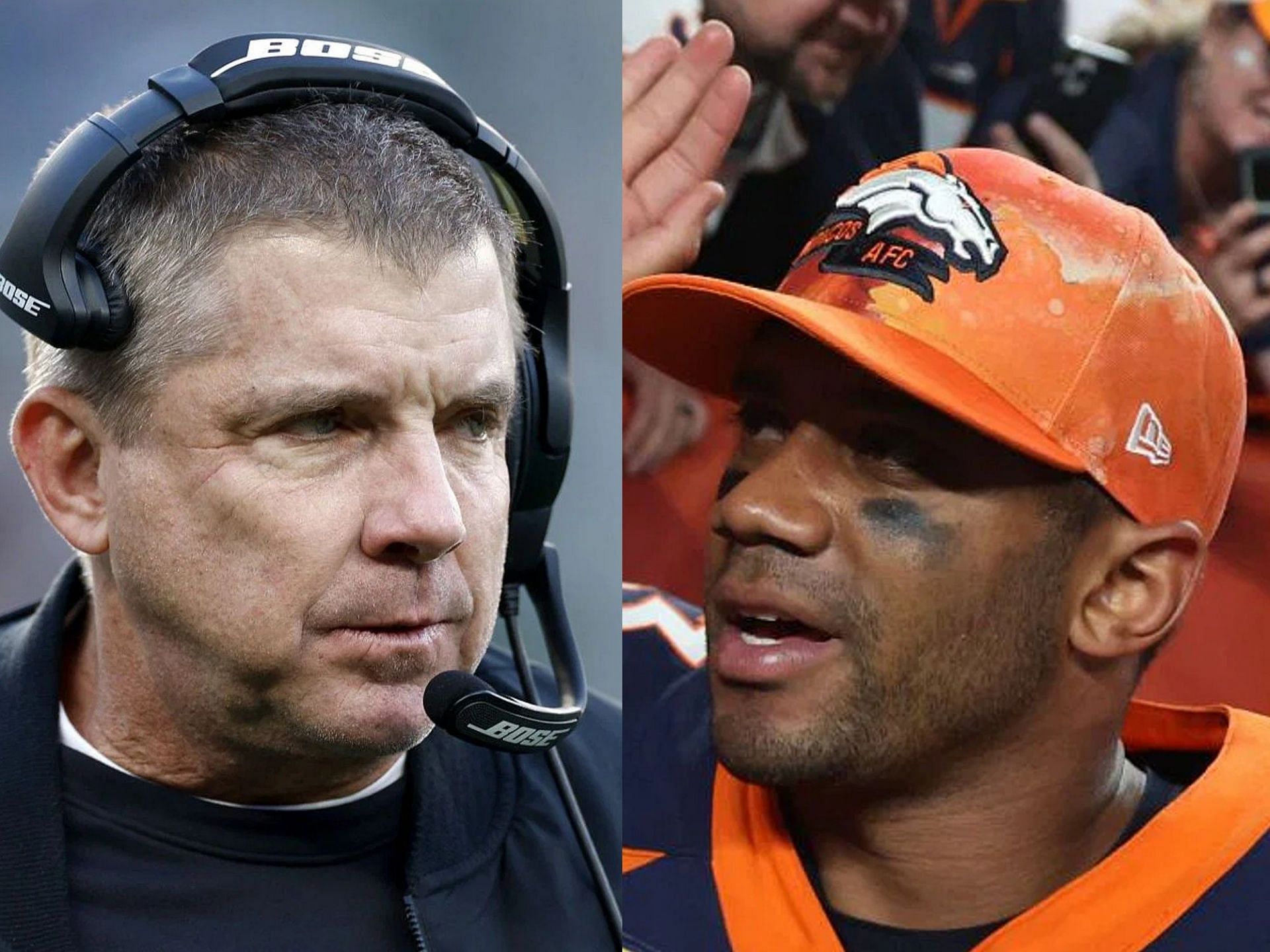 Sean Payton and Russell Wilson at odds