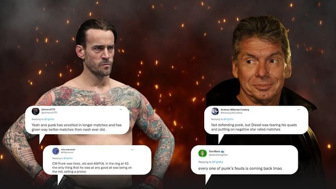 "CM Punk was tired, old and AWFUL" - Twitter explodes with mixed reactions to WWE legend's comments on feud with former AEW World Champion under Vince McMahon's authority