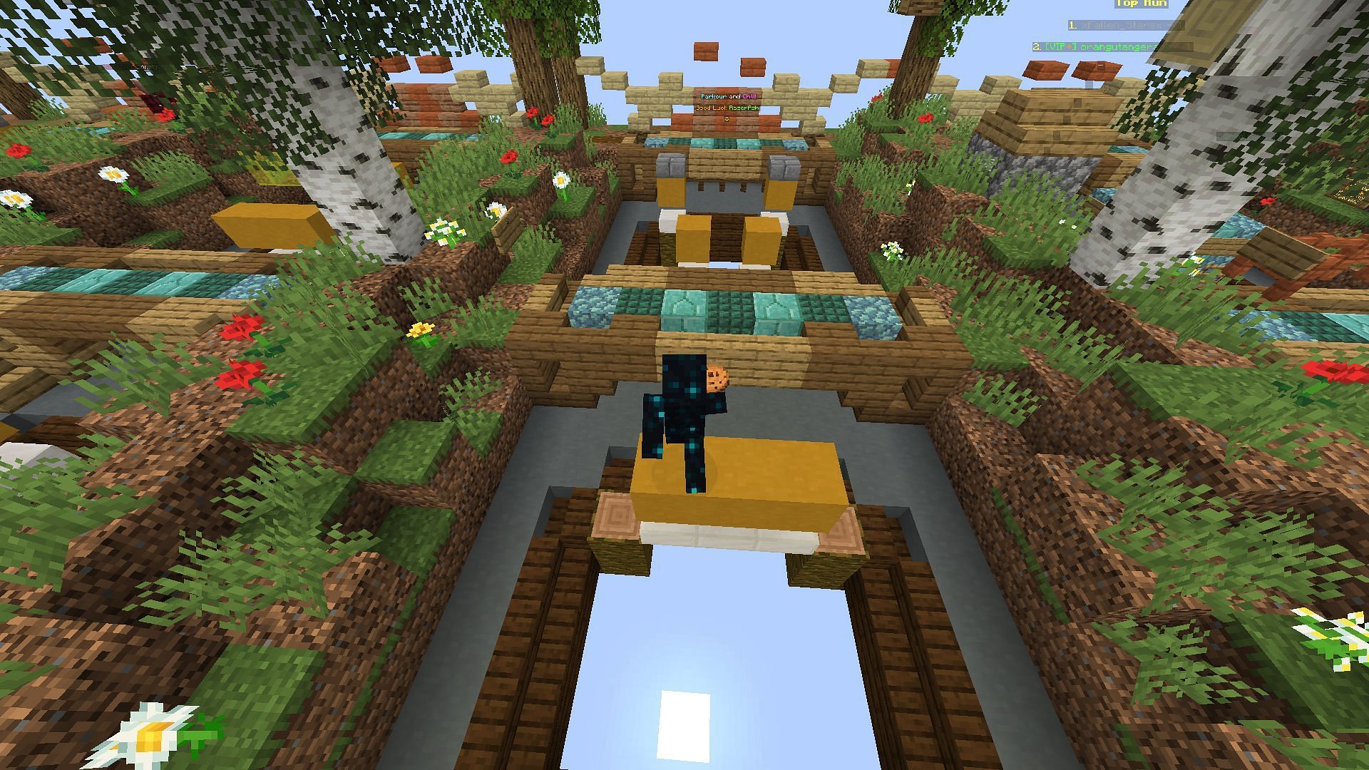 Jumping in a particular rhythm will really help players in Minecraft (Image via Mojang)