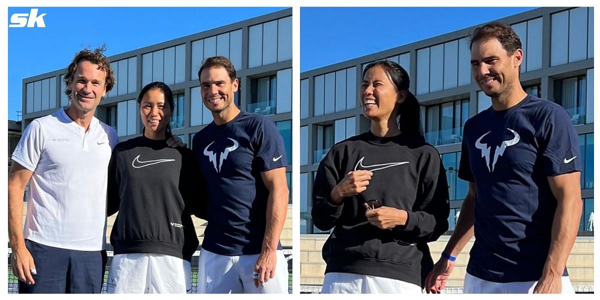 Xuan Lan was delighted to meet Rafael Nadal and Carlos Moya.