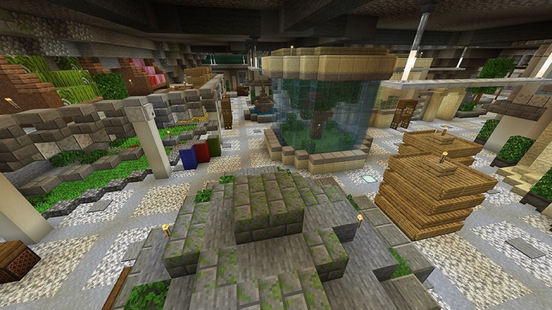 A well-established cave base (Image via Nitric Concepts/Minecraft Marketplace)