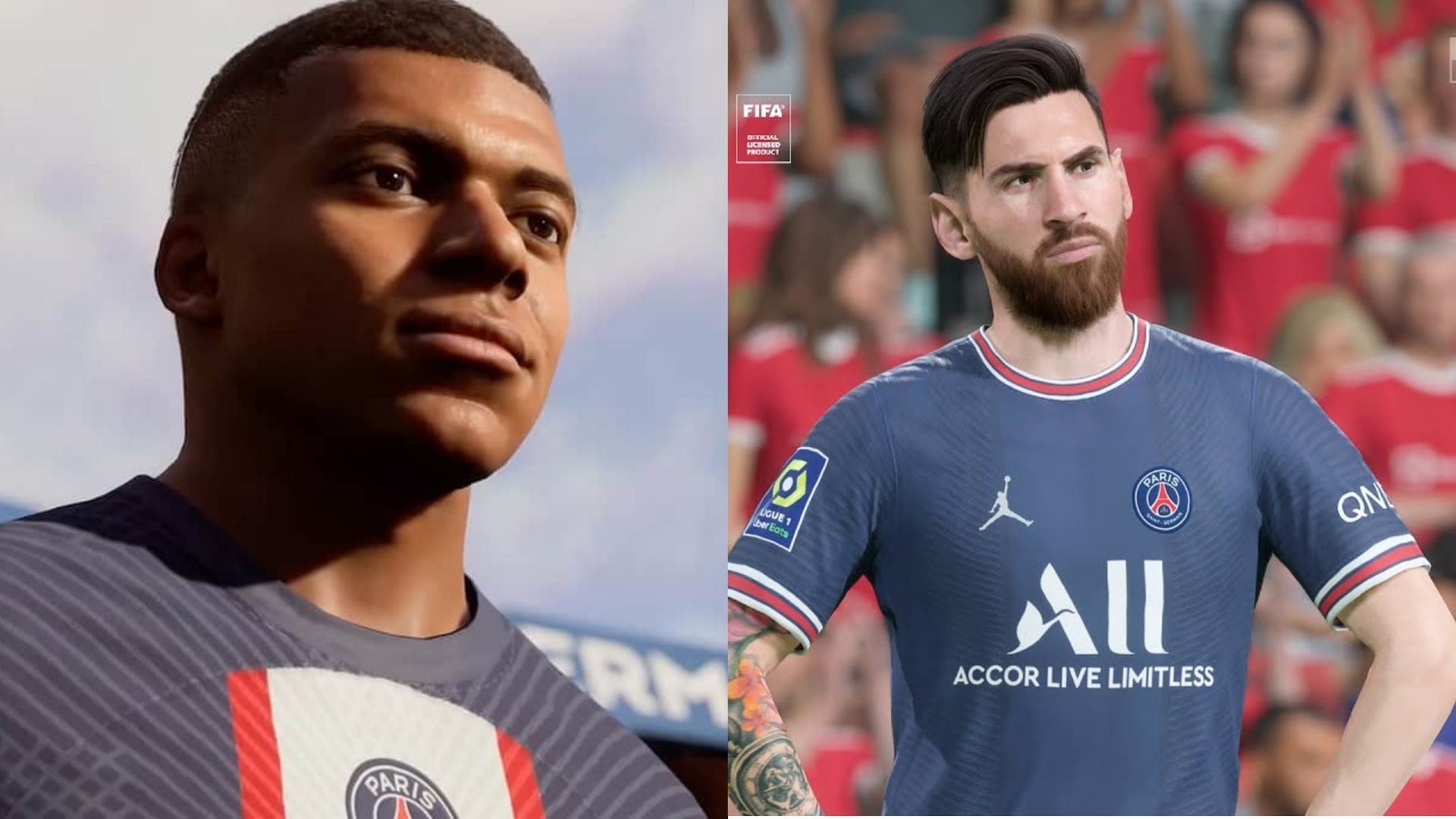 Both Messi and Mbappe are among the top 3 dribblers in the game (Images via EA sports)