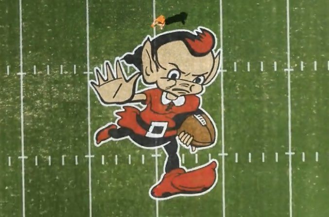 Cleveland Browns fans react to Brownie the Elf midfield logo