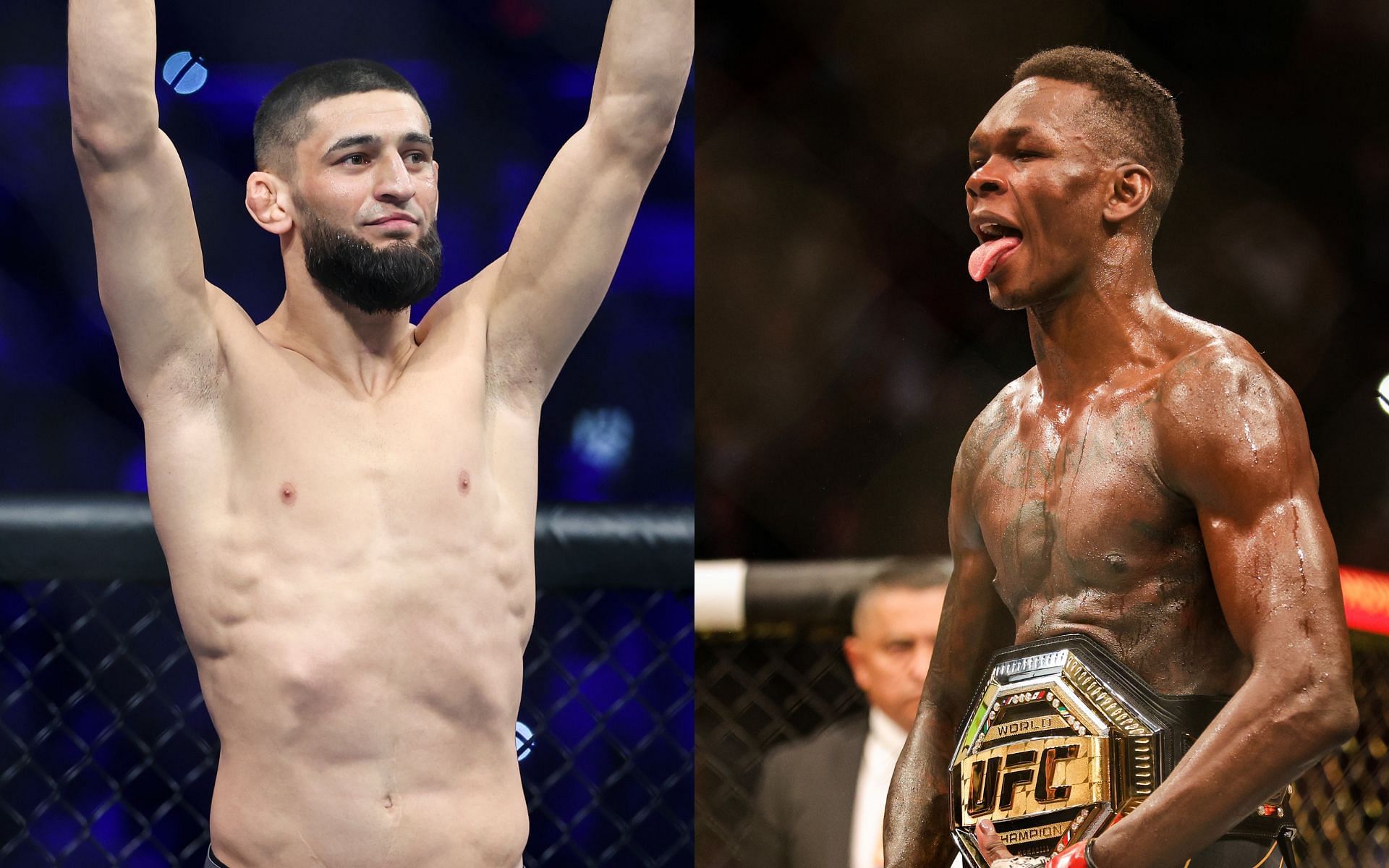 Khamzat Chimaev (left) and Israel Adesanya (right). [Images courtesy: both images from Getty Images]
