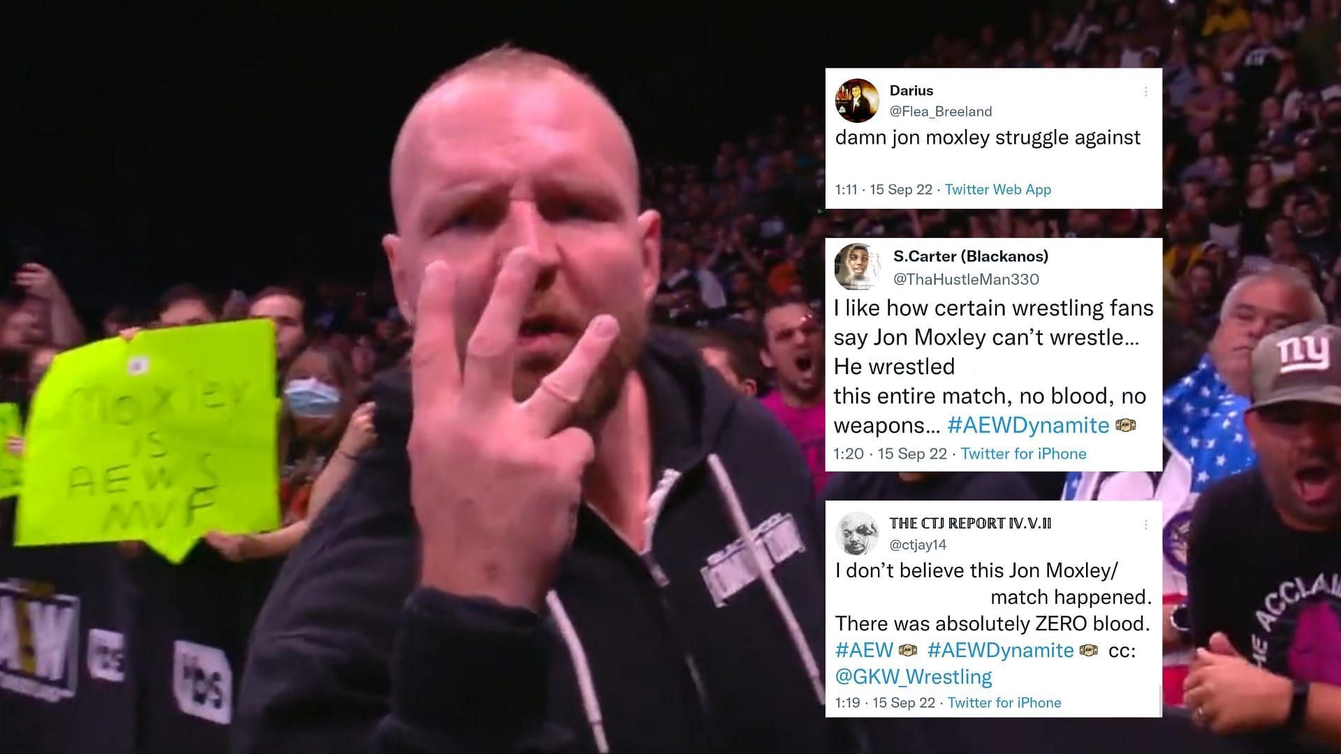 Fans sent their reactions to Jon Moxley