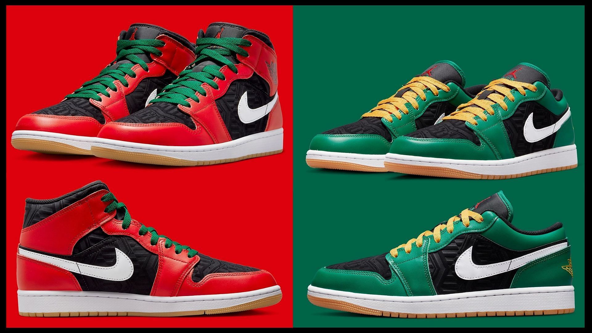 Where to buy Air Jordan 1 Mid and Low Christmas colorways? Price and