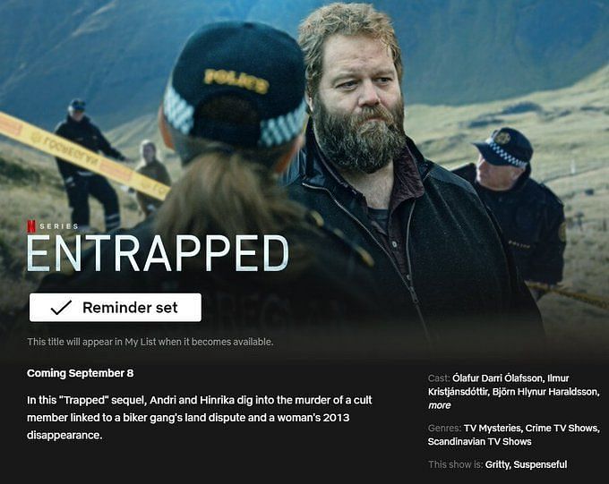 What time will Trapped season 3 (Entrapped) air on Netflix? Release