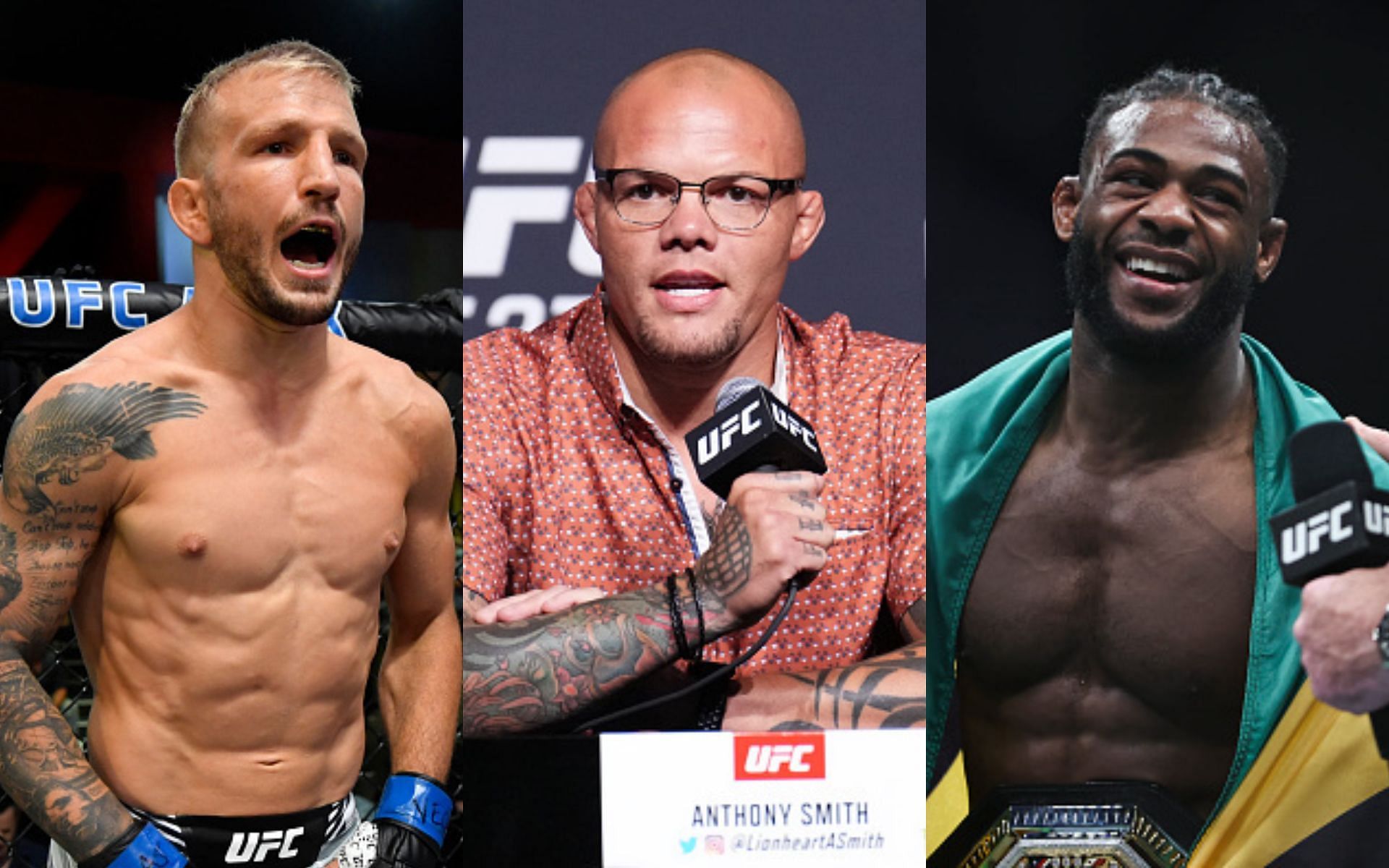 T.J. Dillashaw (left), Anthony Smith (middle), Aljamain Sterling (right)