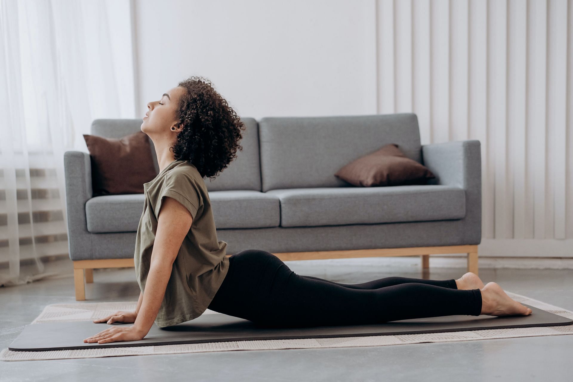 Yoga exercises at discount home