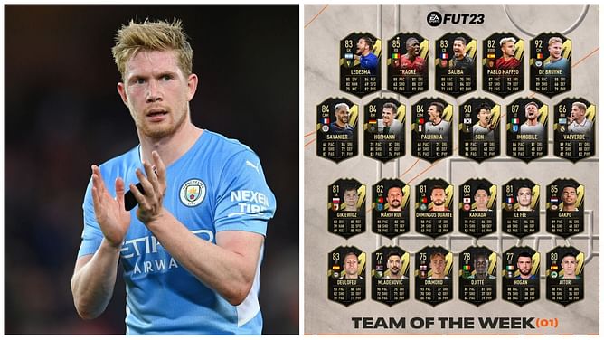 FIFA 23 Team of the Week 1 (TOTW 1) cards announced: De Bruyne leads the way with stunning overall ratings