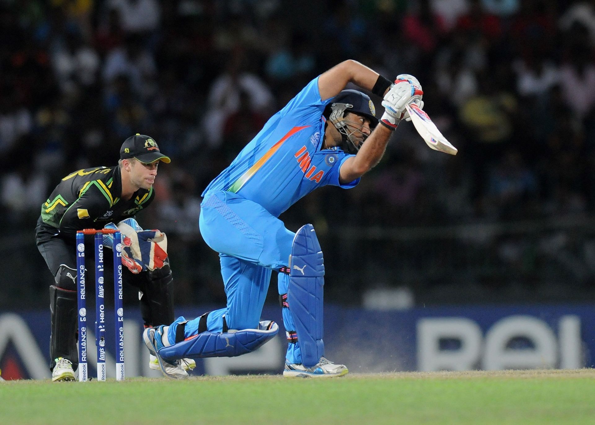 Yuvraj Singh scored an unbeaten 77 on his comeback after his recovery from cancer. Pic: Getty Images