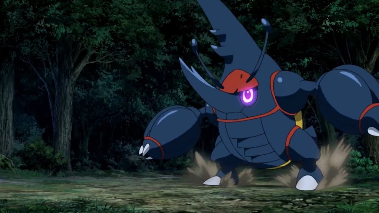 Mega Heracross as it appears in the 19th movie (Image via The Pok&eacute;mon Company)