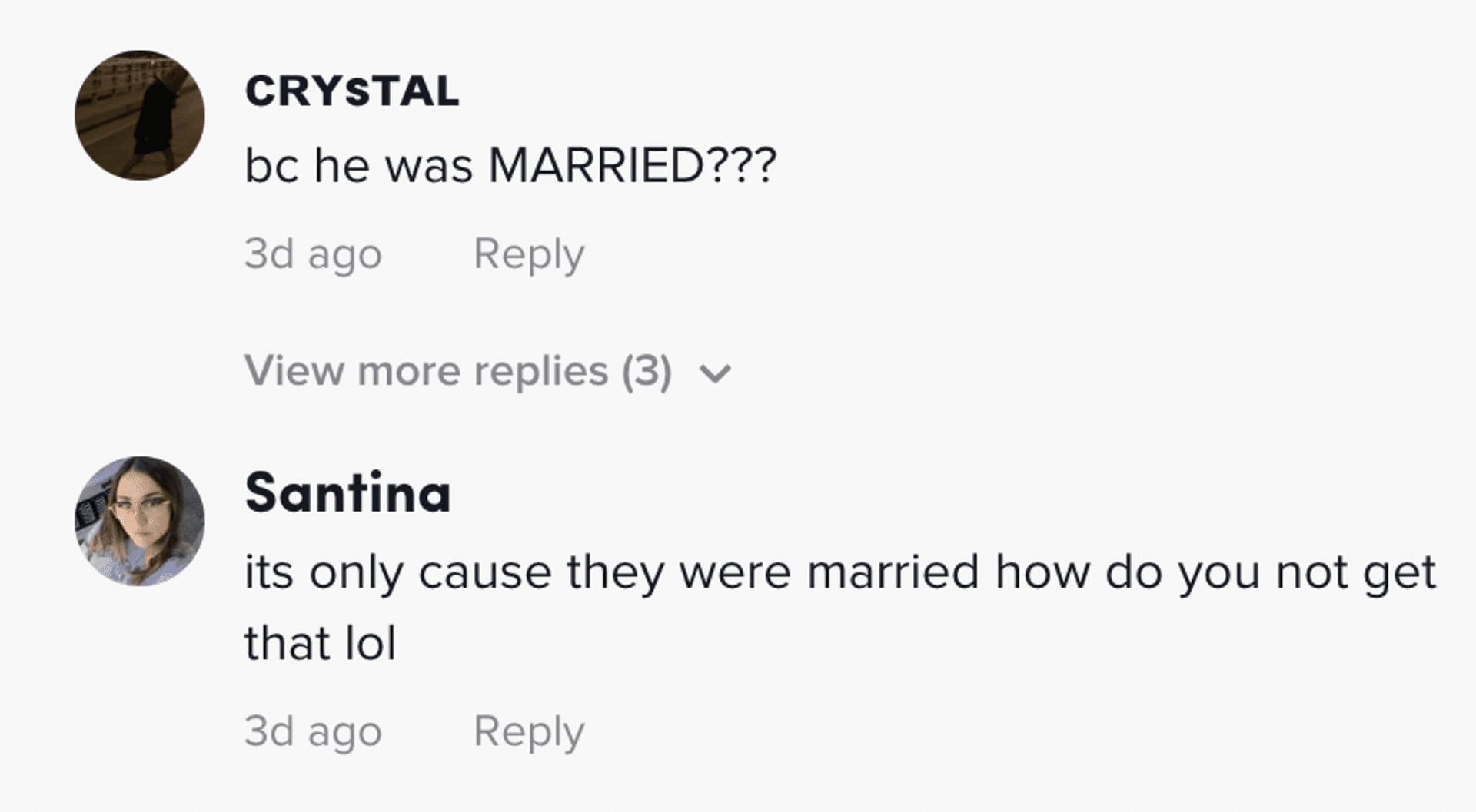Netizens remind Louise that Monty was married, and Gravy wasn&#039;t. (Image via TikTok)