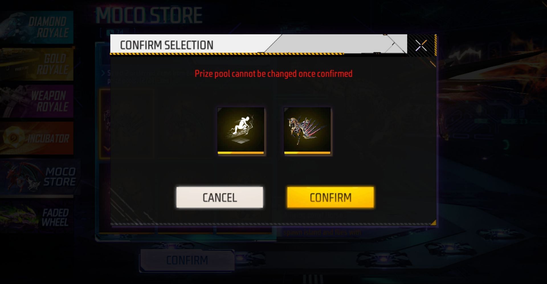 Garena Free Fire - New items added to Faded Wheel! Get the Celestial Flight Arrival Animation and Celestial Skywing today! Arrive in style with these shiney new items. Available till 29th Oct! #