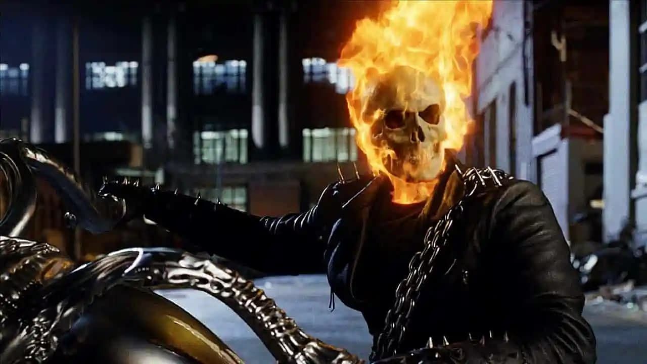 Nicholas Cage was cast as Ghost Rider (Image via Columbia Pictures)