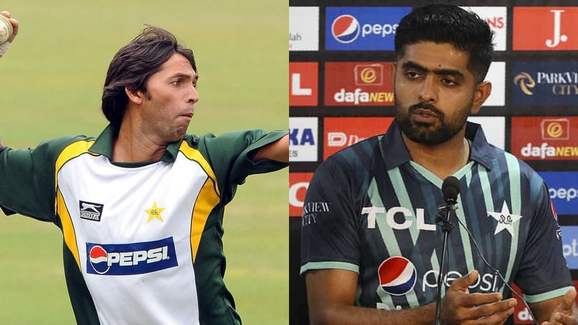 Mohammad Asif (L) and Babar Azam. (P.C.:Twitter)