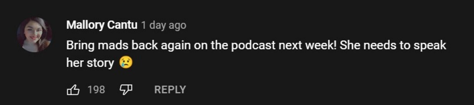 Fans react to Mads Lewis&#039; statement on the BFF podcast. (Image via YouTube) ⎼Fans support Mad Lewis for coming out about Tayler on the BFF Podcast. (Image via YouTube)