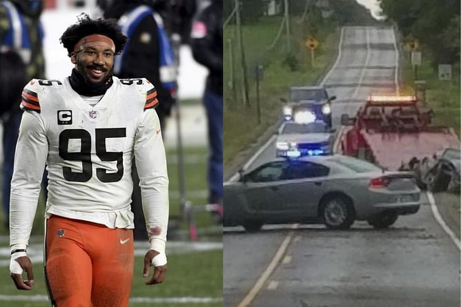 "It was a hell of an event" - Myles Garrett breaks silence about scary car crash where his car flipped multiple times
