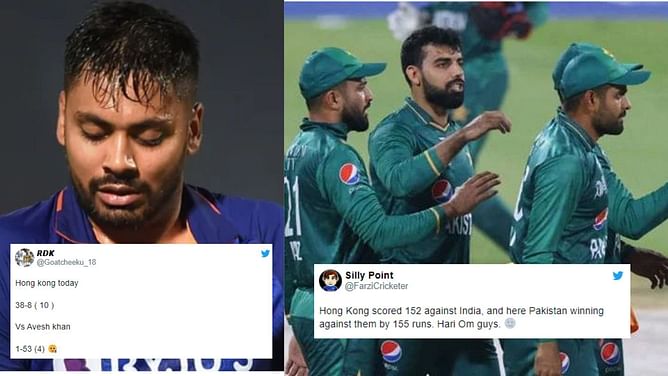 Asia Cup 2022: "India conceded 152 runs against this Hong Kong"- Twitter trolls Indian bowling after Pakistan record biggest T20I win