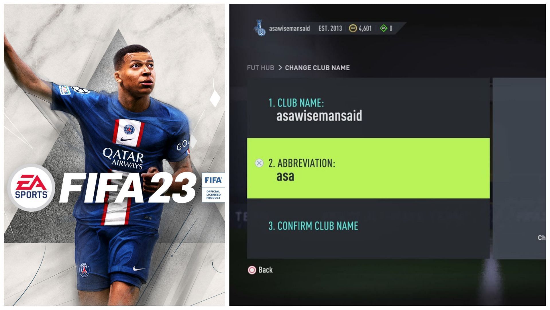 FUT club names add a unique twist to the FIFA 23 experience (Images via EA Sports)