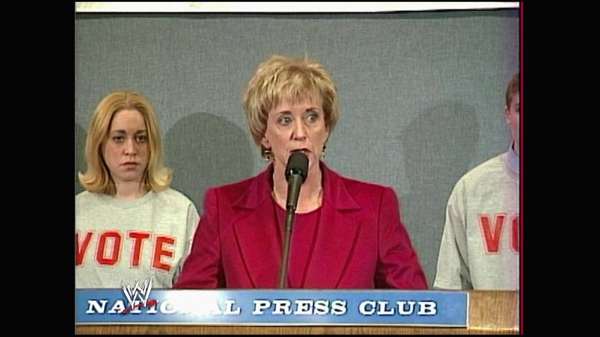 Linda McMahon holds a press conference