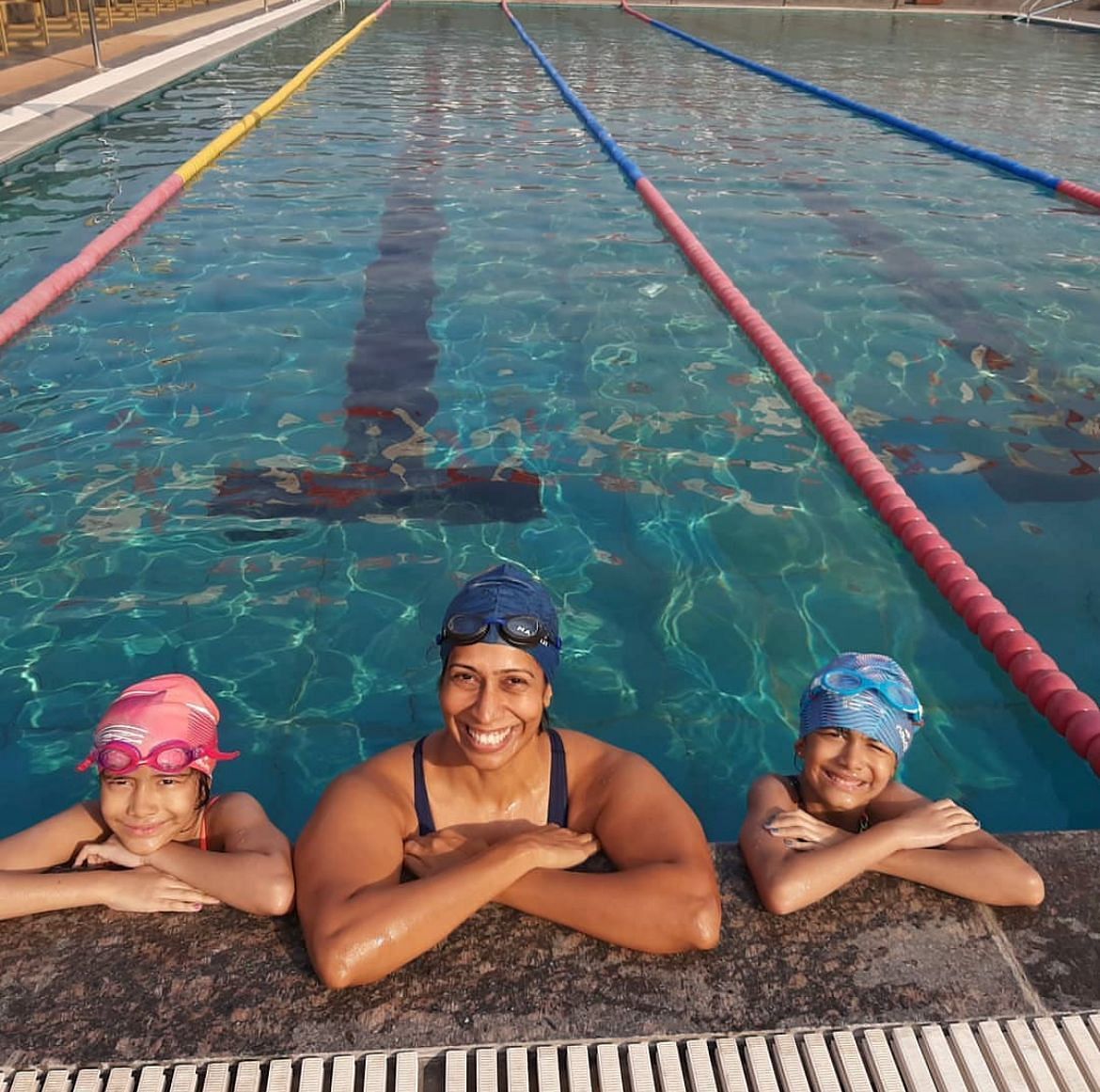 Olympian Nisha Millet at her training centre. 