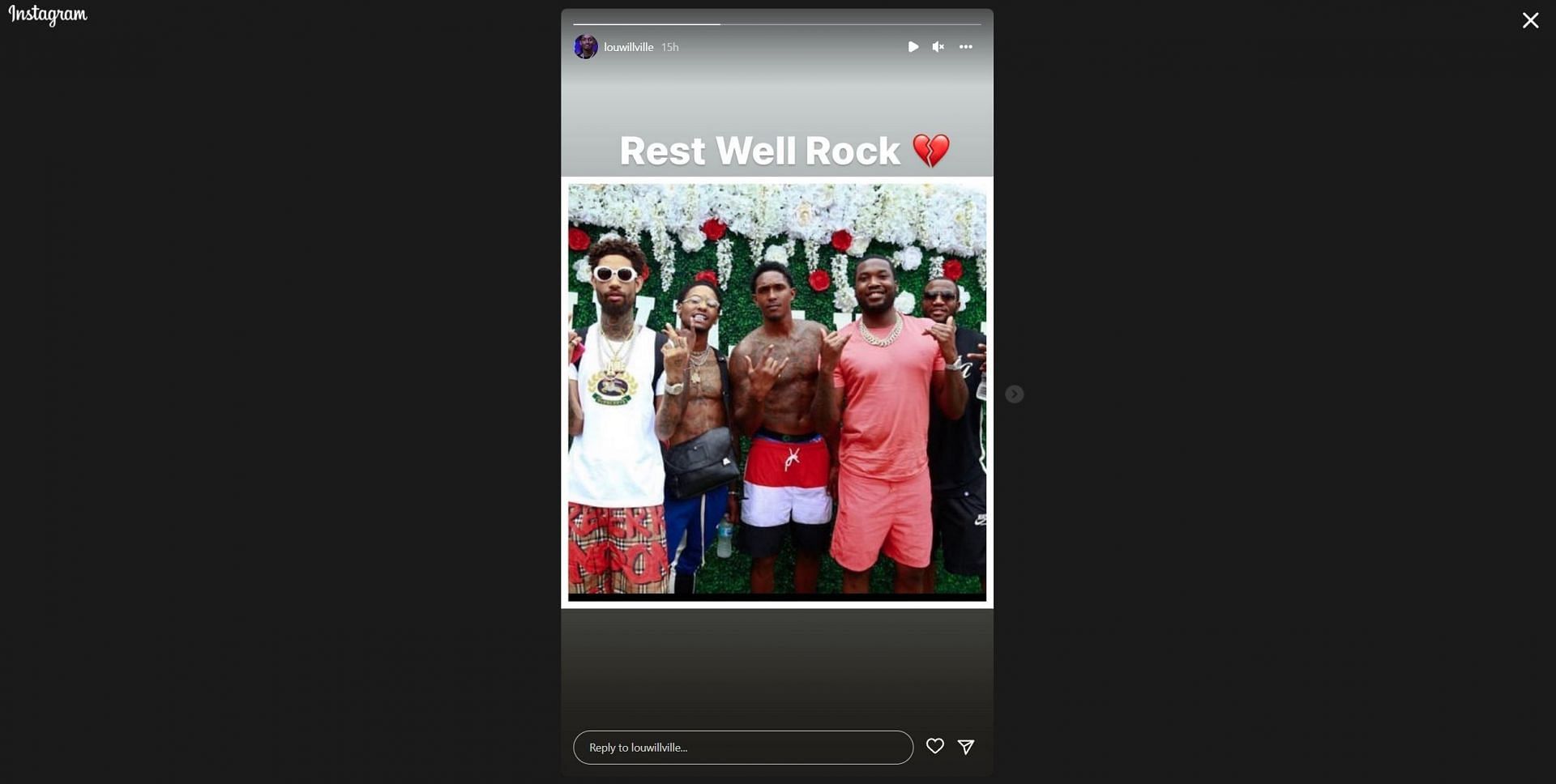 Lou Williams posted a heartfelt image on his Instagram profile (Image via louwillville / Instagram)