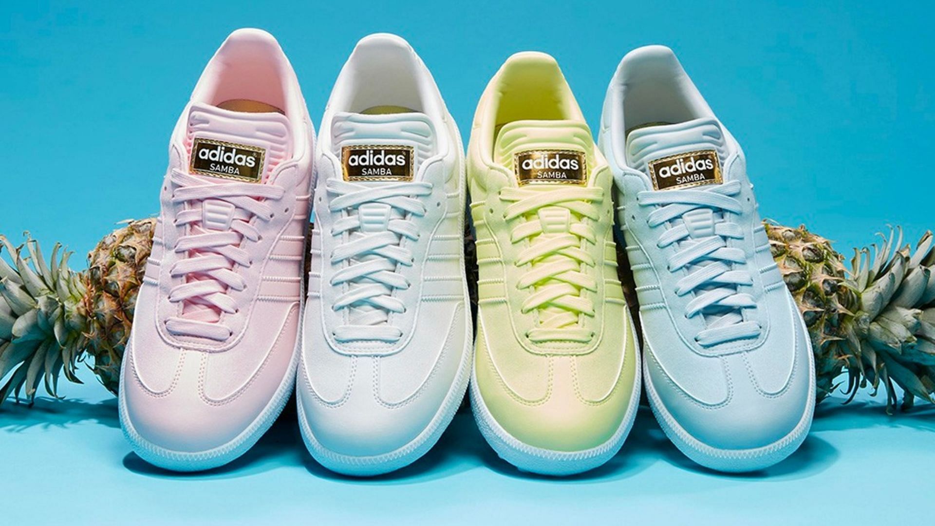 Adidas Samba Golf shoes will be introduced in four summer friendly colorways (Image via Adidas)