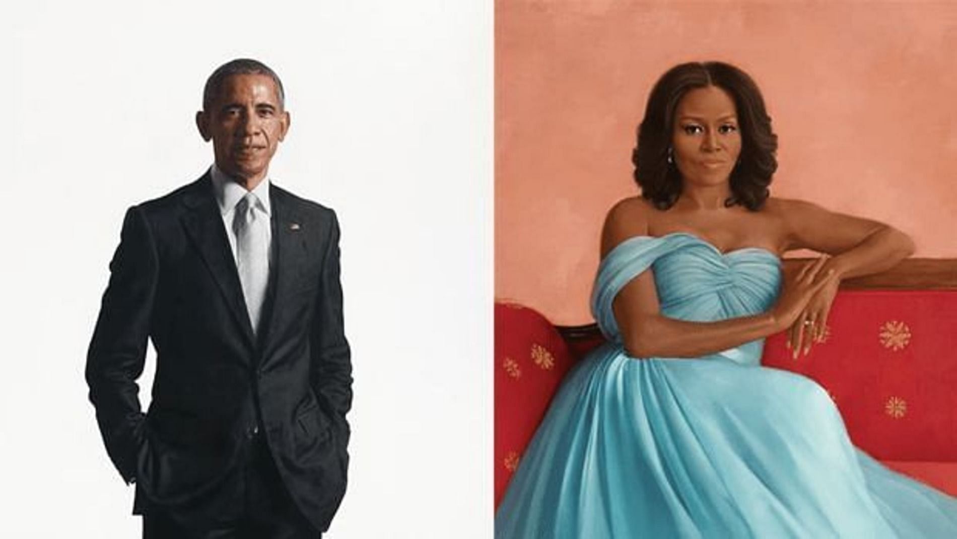 Portraits of Barack Obama and Michelle Obama (Image via Obama Foundation)