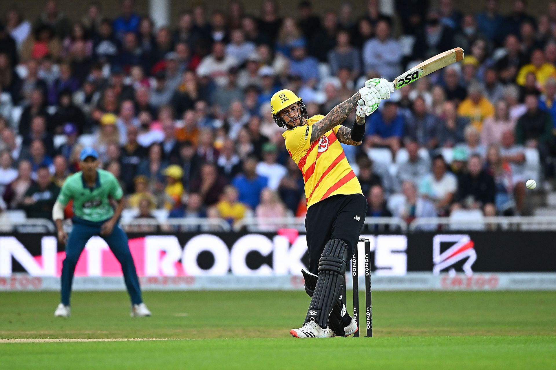 Alex Hales playing for the Trent Rockets in The Hundred. (Credits: Getty)