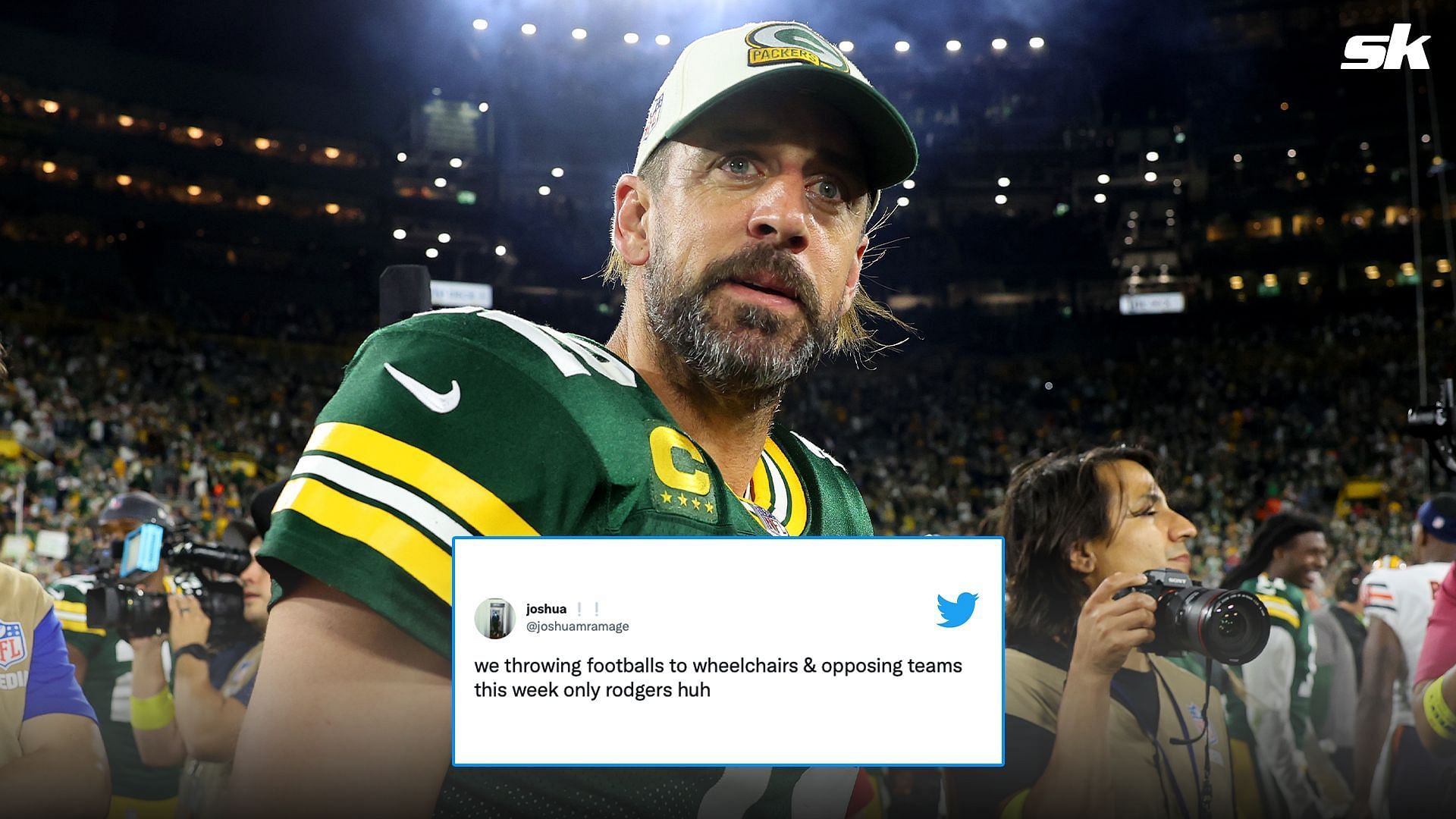 Fans react to Aaron Rodgers potentially missing weapons against Tom Brady