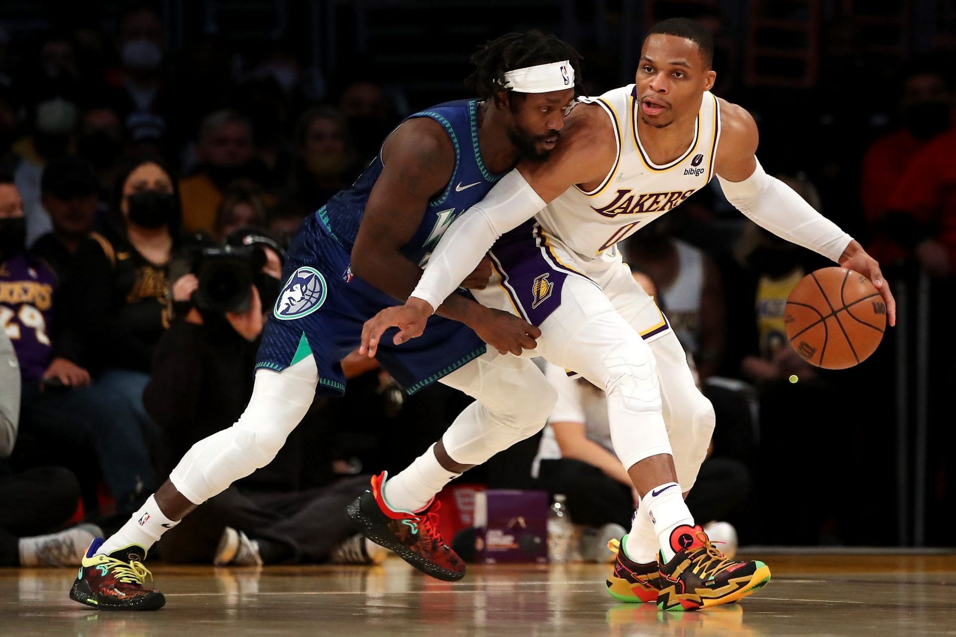 Russell Westbrook and Patrick Beverley in action [Photo source: Slam Online]