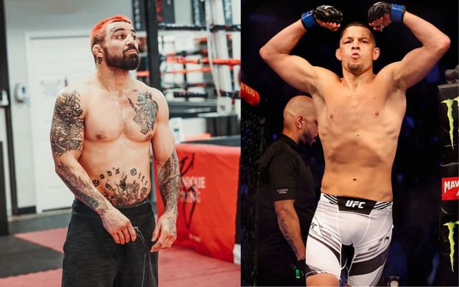 "She's currently pregnant" - Mike Perry willing to fight Nate Diaz in his backyard only if UFC legend's team members don't attack his girlfriend