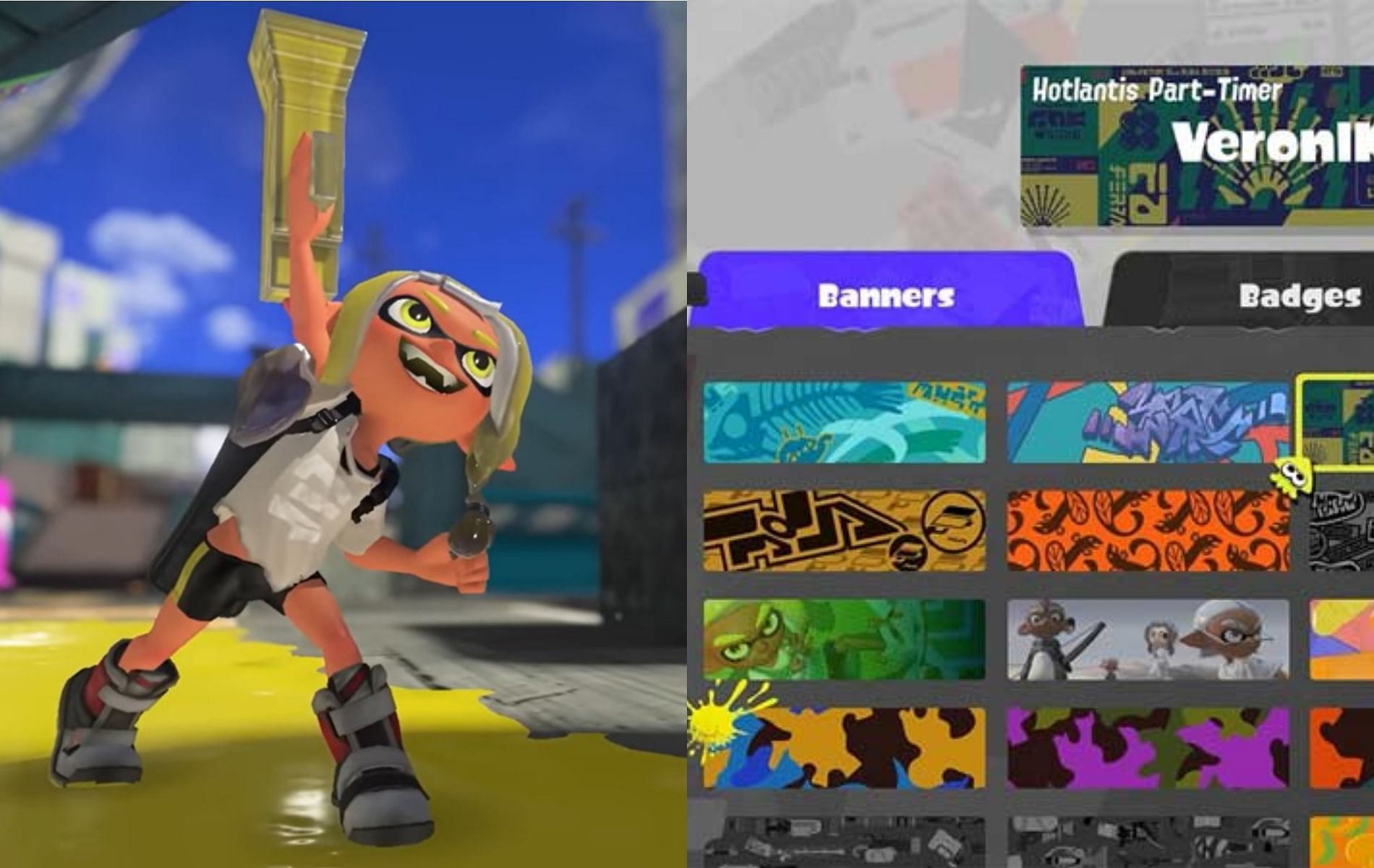 Spice up your profile with the banners in Splatoon 3 (Images via Nintendo)