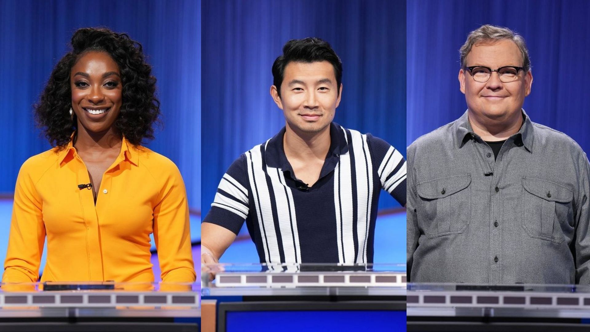 Celebrity Jeopardy! Episode 1 welcomed Ego Nwodim, Simu Liu, and Andy Richter