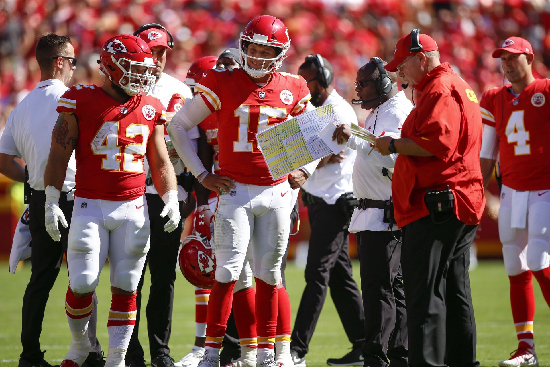 Chiefs QB Patrick Mahomes gets into heated argument with OC Eric Bieniemy