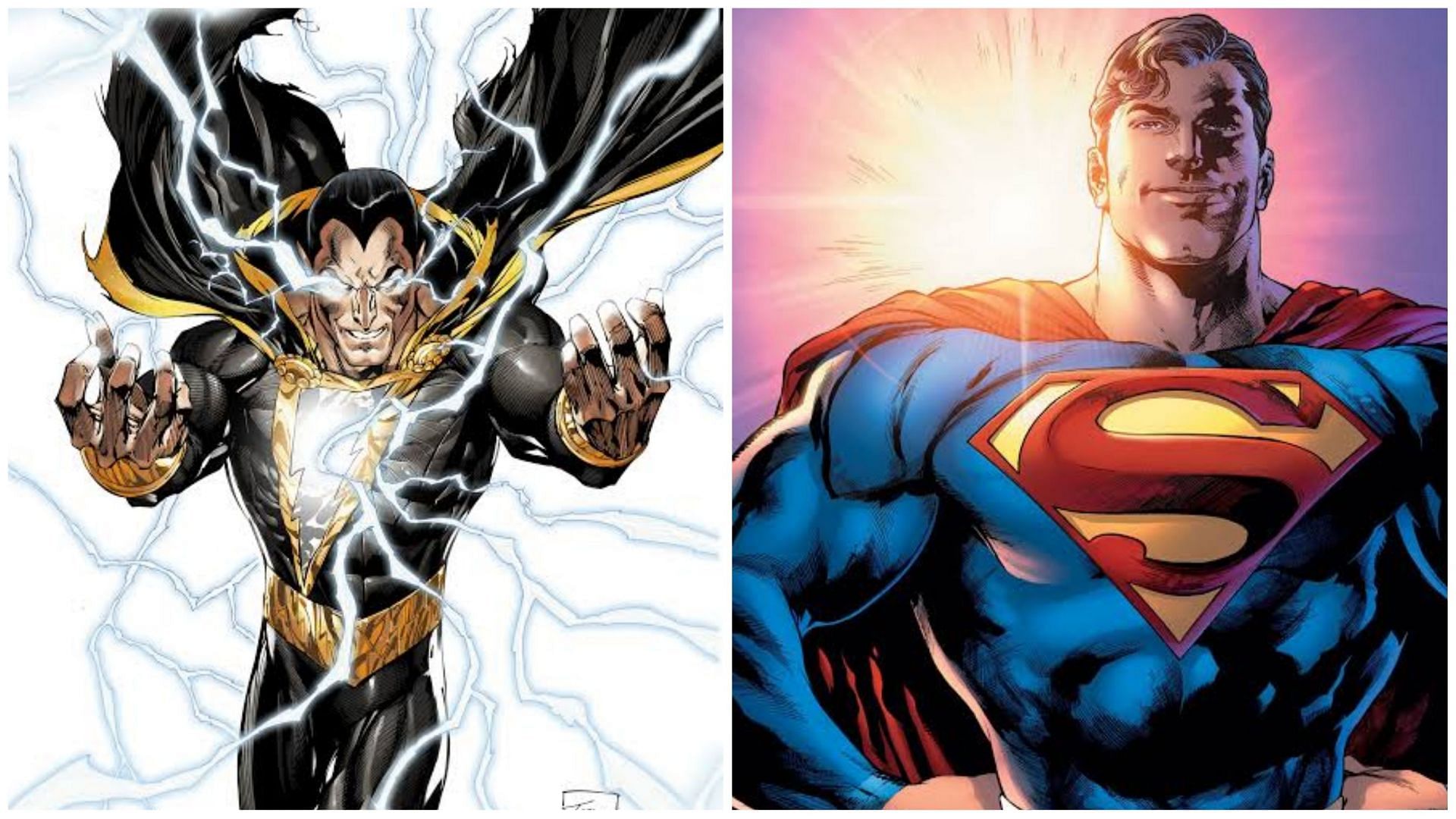 superman vs black adam wallpaper