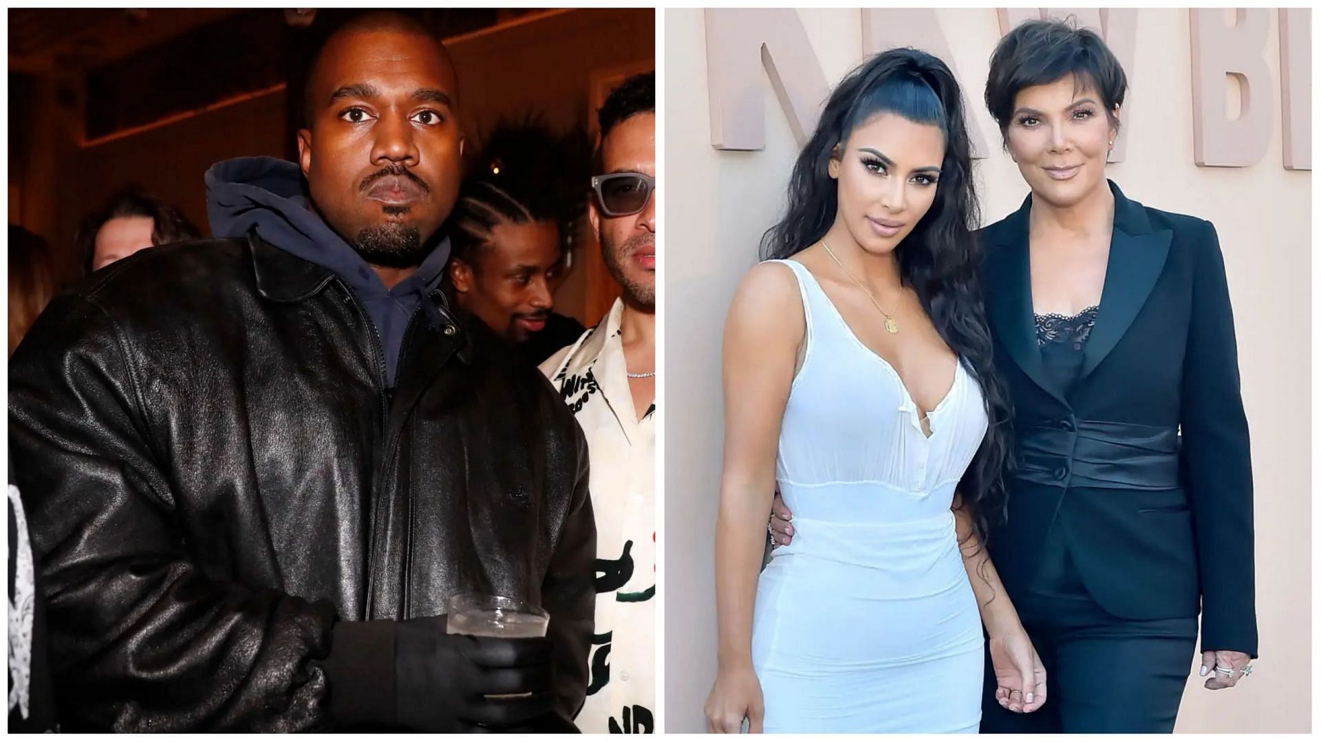 Kanye West slams Kris Jenner saying she made Kim and Kylie pose for Playboy magazine (Image via Johnny Nunez and Stefanie Keenan/Getty Images)